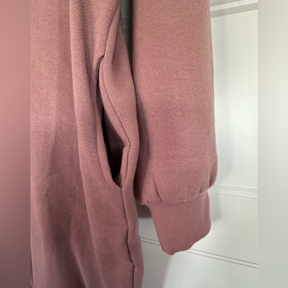 Madewell Maxi Dress MWL Betterterry Hoodie Sweatshirt Normcore Faded Mauve LG - Picture 9 of 15